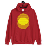 Yellow Lined Circles Unisex Hoodie Abyssinian Kiosk Joining Circles Fashion Cotton Apparel Clothing Gildan Original Art