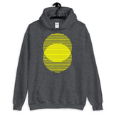 Yellow Lined Circles Unisex Hoodie Abyssinian Kiosk Joining Circles Fashion Cotton Apparel Clothing Gildan Original Art