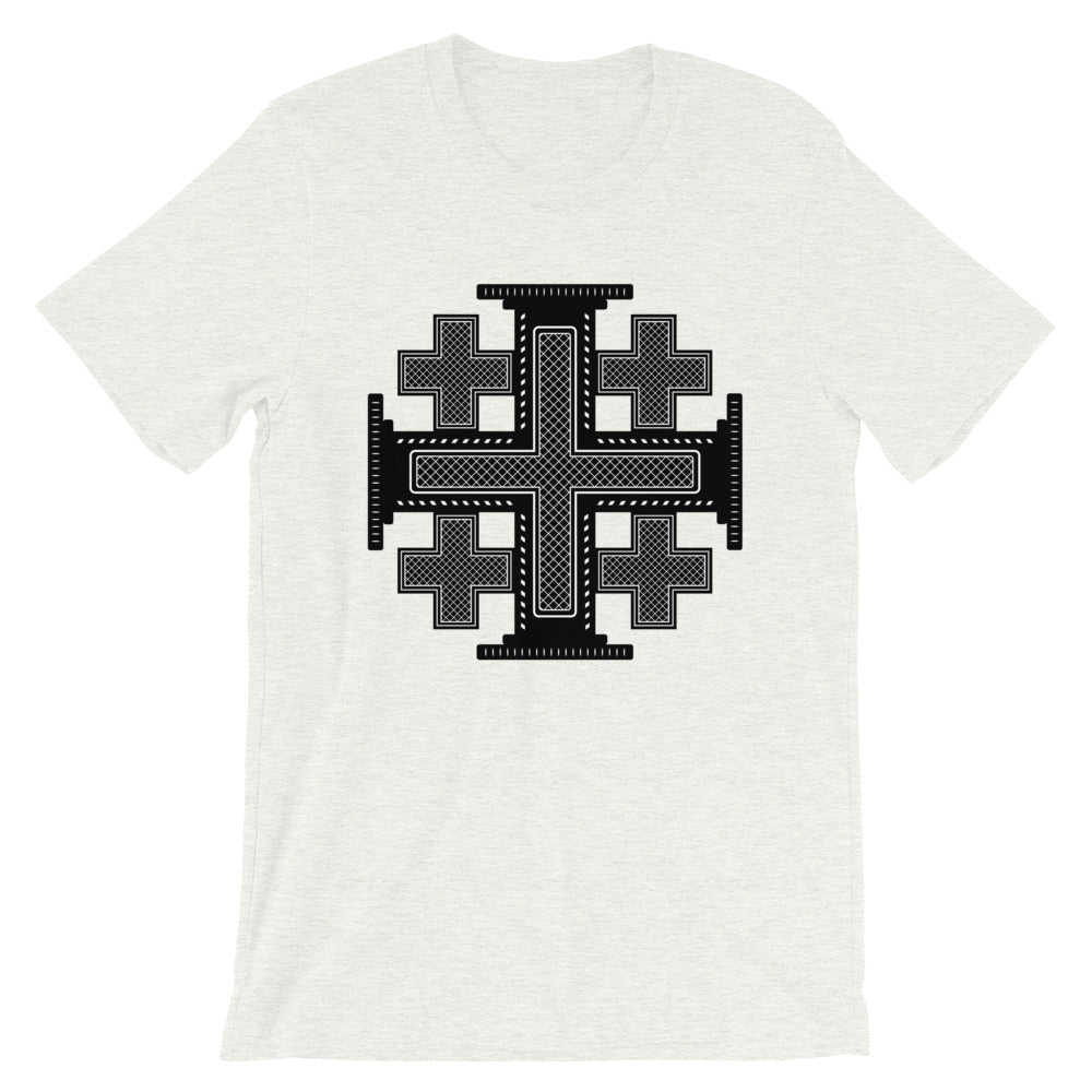 Plain Black #12 Cross Unisex T-Shirt | Abyssinian Kiosk