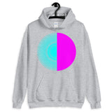 Cyan Half Star Magenta Half Circle Unisex Hoodie Abyssinian Kiosk Fashion Cotton Apparel Clothing Gildan Original Art