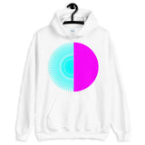 Cyan Half Star Magenta Half Circle Unisex Hoodie Abyssinian Kiosk Fashion Cotton Apparel Clothing Gildan Original Art