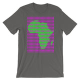 Magenta Squares Green Africa Unisex T-Shirt Map African Abyssinian Kiosk Fashion Cotton Apparel Clothing Bella Canvas Original Art