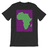 Magenta Squares Green Africa Unisex T-Shirt Map African Abyssinian Kiosk Fashion Cotton Apparel Clothing Bella Canvas Original Art