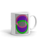 Pink Green Rings Purple Inner & Black Lines Kaffa Mug