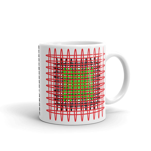 Red Black Green Ellipses Kaffa Mug