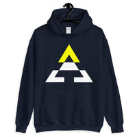 Pyramid White Bottom Yellow Top Unisex Hoodie Gildan Original Art Abyssinian Kiosk Fashion Cotton Apparel Clothing Triangle