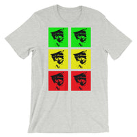 Pop Art Solid GYR Haile Selassie Unisex T-Shirt Abyssinian Kiosk Emperor Rasta Rastafari Black Ethiopian Ethiopia Africa African Abyssinia Habesha History Military Uniform Art Portrait Vintage Reggae Bella Canvas Original Art Fashion Cotton Apparel Clothing