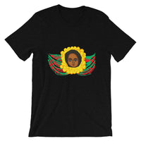 GYR Angel Unisex T-Shirt Traditional Ethiopian with Feathers and Wings Abyssinian Kiosk Green Yellow Red Bella Canvas Bella Canvas Original Art Abyssinian Kiosk Fashion Cotton Apparel Clothing