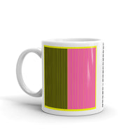 Yellow Back Black Magenta Lines Kaffa Mug