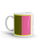 Yellow Back Black Magenta Lines Kaffa Mug