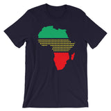 Africa GYR Middle Dots Unisex T-Shirt Abyssinian Kiosk Fashion Cotton Apparel Clothing Bella Canvas Original Art Green Yellow Red Ethiopia Ethiopian Flag