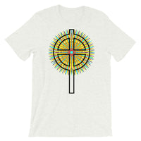 Star Cross Black Unisex T-Shirt Abyssinian Kiosk Hollow Circle Top Cross Ethiopian Coptic Orthodox Tewahedo Christian Bella Canvas Original Art Fashion Cotton Apparel Clothing