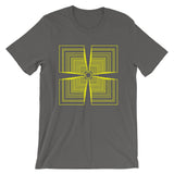 Yellow Mirrored Corners Unisex T-Shirt Abyssinian Kiosk Fashion Cotton Apparel Clothing Bella Canvas Original Art