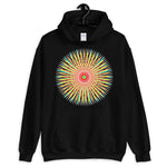 Multi Star White Unisex Hoodie Abyssinian Kiosk Colorful Iris Fashion Cotton Apparel Clothing Gildan Original Art