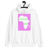 Africa Diagonal Lines Magenta Green Unisex Hoodie Abyssinian Kiosk Fashion Cotton Apparel Clothing Gildan Original Art