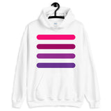 4 Pink to Purple Bars Unisex Hoodie Abyssinian Kiosk Lines Fashion Cotton Apparel Clothing Gildan Original Art