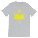 Yellow Boxes Star of David Unisex T-Shirt Abyssinian Kiosk Rectangles Jewish Falasha Abyssinia Ethiopia Bella Canvas Original Art Fashion Cotton Apparel Clothing