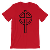 Circle Top Black Hollow Cross Unisex T-Shirt Abyssinian Kiosk Ethiopian Coptic Orthodox Tewahedo Christian Bella Canvas Original Art Fashion Cotton Apparel Clothing