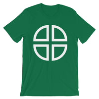 Between the Lines Cross White Unisex T-Shirt Abyssinian Kiosk Ethiopian Coptic Orthodox Tewahedo Christian Bella Canvas Original Art Fashion Cotton Apparel Clothing