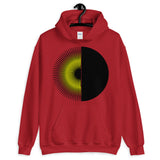 Black Yellow Half Star Half Circle Unisex Hoodie Abyssinian Kiosk Fashion Cotton Apparel Clothing Gildan Original Art