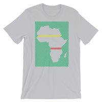 Africa Diagonal Lines GYR Unisex T-Shirt Abyssinian Kiosk Fashion Cotton Apparel Clothing Bella Canvas Original Art Green Yellow Red Ethiopia Ethiopian Flag