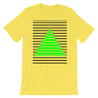 Black Green Lined Pyramid Unisex T-Shirt Abyssinian Kiosk Fashion Cotton Apparel Clothing Bella Canvas Original Art
