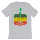 GYR Crown Black Lines Unisex T-Shirt Abyssinian Kiosk Empress Menen Crown Haile Selassie Green Yellow Red African Royal Royalty Fashion Cotton Apparel Clothing Bella Canvas Original Art