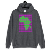 Magenta Squares Green Africa Unisex Hoodie Map African Abyssinian Kiosk Fashion Cotton Apparel Clothing Gildan Original Art