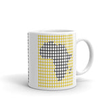 Black Africa Dark Yellow Grid Kaffa Mug