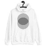 Grey Lined Circles Unisex Hoodie Abyssinian Kiosk Joining Circles Fashion Cotton Apparel Clothing Gildan Original Art