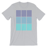 Blue Squares Unisex T-Shirt Abyssinian Kiosk Fashion Cotton Apparel Clothing Bella Canvas Original Art