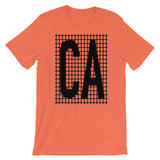 Black Grid CA Unisex T-Shirt Bella Canvas Original Art Abyssinian Kiosk Fashion Cotton Apparel Clothing California State America US