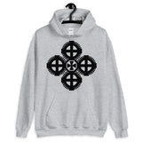 Plain Black #9 Cross Unisex Hoodie Ethiopian Coptic Orthodox Abyssinian Kiosk Christian Gildan Original Art Abyssinian Kiosk Fashion Cotton Apparel Clothing