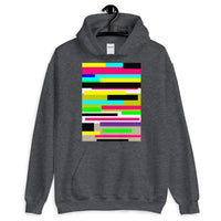 Bars Unisex Hoodie Bold Colors Abstract Art Abyssinian Kiosk Fashion Cotton Apparel Clothing Gildan Original Art