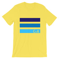 Blues CA Cutout Unisex T-Shirt California State Abyssinian Kiosk Fashion Cotton Apparel Clothing Bella Canvas Original Art