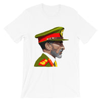 Haile Selassie Color Profile Unisex T-Shirt Abyssinian Kiosk Emperor Rasta Rastafari Green Yellow Red Ethiopian Flag Ethiopia Africa African Abyssinia Habesha History Military Uniform Art Portrait Vintage Reggae Bella Canvas Original Art Fashion Cotton Apparel Clothing