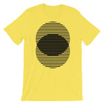 Black Lined Circles Unisex T-Shirt Abyssinian Kiosk Joining Circles Fashion Cotton Apparel Clothing Bella Canvas Original Art