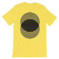 Black Lined Circles Unisex T-Shirt Abyssinian Kiosk Joining Circles Fashion Cotton Apparel Clothing Bella Canvas Original Art