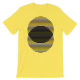 Black Lined Circles Unisex T-Shirt Abyssinian Kiosk Joining Circles Fashion Cotton Apparel Clothing Bella Canvas Original Art