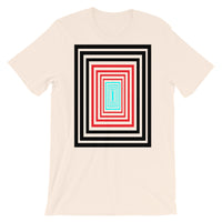 Infinity Black Red Cyan Unisex T-Shirt Descent Abyssinian Kiosk Fashion Cotton Apparel Clothing Bella Canvas Original Art