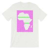 Africa Diagonal Lines Magenta Green Unisex T-Shirt Abyssinian Kiosk Fashion Cotton Apparel Clothing Bella Canvas Original Art