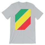 Green Yellow Red Stripes Unisex T-Shirt Abyssinian Kiosk Diagonal Stripes Fashion Cotton Apparel Clothing Bella Canvas Original Art