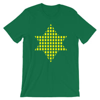 Yellow Boxes Star of David Unisex T-Shirt Abyssinian Kiosk Rectangles Jewish Falasha Abyssinia Ethiopia Bella Canvas Original Art Fashion Cotton Apparel Clothing