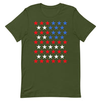 Star Spangled Unisex T-Shirt 50 Stars States United States of America American Flag Red White Blue Freedom USA Original Art Abyssinian Kiosk