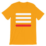 3 White Bars 1 Red Unisex T-Shirt Abyssinian Kiosk Lines Fashion Cotton Apparel Clothing Bella Canvas Original Art
