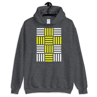 4 Lines Yellow Cross White Unisex Hoodie Abyssinian Kiosk Christian Gildan Original Art Fashion Cotton Apparel Clothing