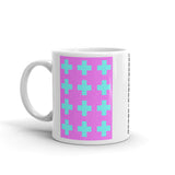 Criss Cross Magenta Cyan Kaffa Mug