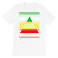 GYR Lined Pyramid Unisex T-Shirt Abyssinian Kiosk Green Yellow Red Ethiopian FlagFashion  Cotton Apparel Clothing Bella Canvas Original Art