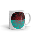 Red Cube Spokes Black Top Blue Green Kaffa Mug