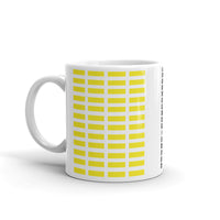 Yellow Grid Bars Kaffa Mug